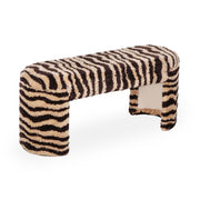 Zebra - Striped Tufted Bench - Brown - R&R Furniture Gallery (Fountain Valley, CA)