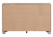 Glory Furniture Madison silver champagne dresser with sleek modern design and multiple storage drawers.