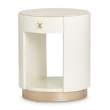 La Rachelle - Round End Table - Champagne - R&R Furniture Gallery (Fountain Valley, CA)