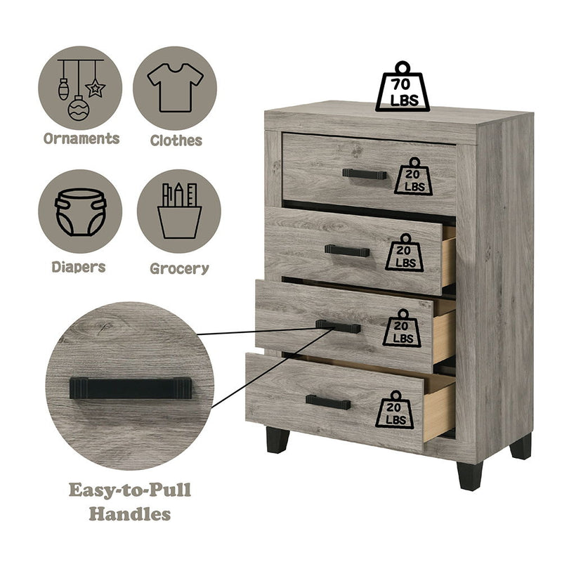 Mari - Chest - Light Gray Finish - R&R Furniture Gallery (Fountain Valley, CA)