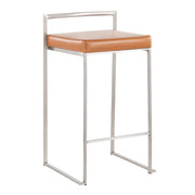 Lumi Source Fuji contemporary stackable counter stool set with sleek design, featuring modern seats and sturdy legs.