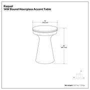 Raquel - Side Table - Antique Brass / White - R&R Furniture Gallery (Fountain Valley, CA)