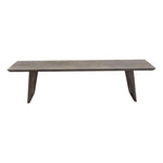 Motion Solid Mango Wood Dining/Accent Bench in Smoke Grey Finish w/ Silver Metal Inlay by Diamond Sofa