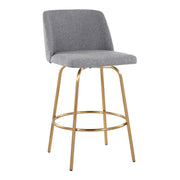 Toriano - Contemporary, Fixed Height Counter Stool With Swivel With Round Footrest (Set of 2) - R&R Furniture Gallery (Fountain Valley, CA)
