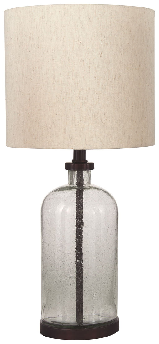 Bandile - Glass Table Lamp  - Clear / Bronze Finish - R&R Furniture Gallery (Fountain Valley, CA)