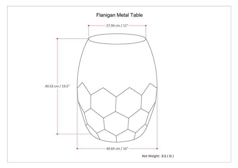 Flanigan - Hand Crafted Metal Accent Table - R&R Furniture Gallery (Fountain Valley, CA)