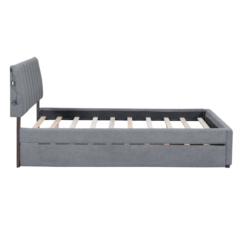 Upholstered Platform Bed With Trundle - R&R Furniture Gallery (Fountain Valley, CA)