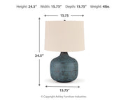 Malthace - Metal Table Lamp  - Patina - R&R Furniture Gallery (Fountain Valley, CA)