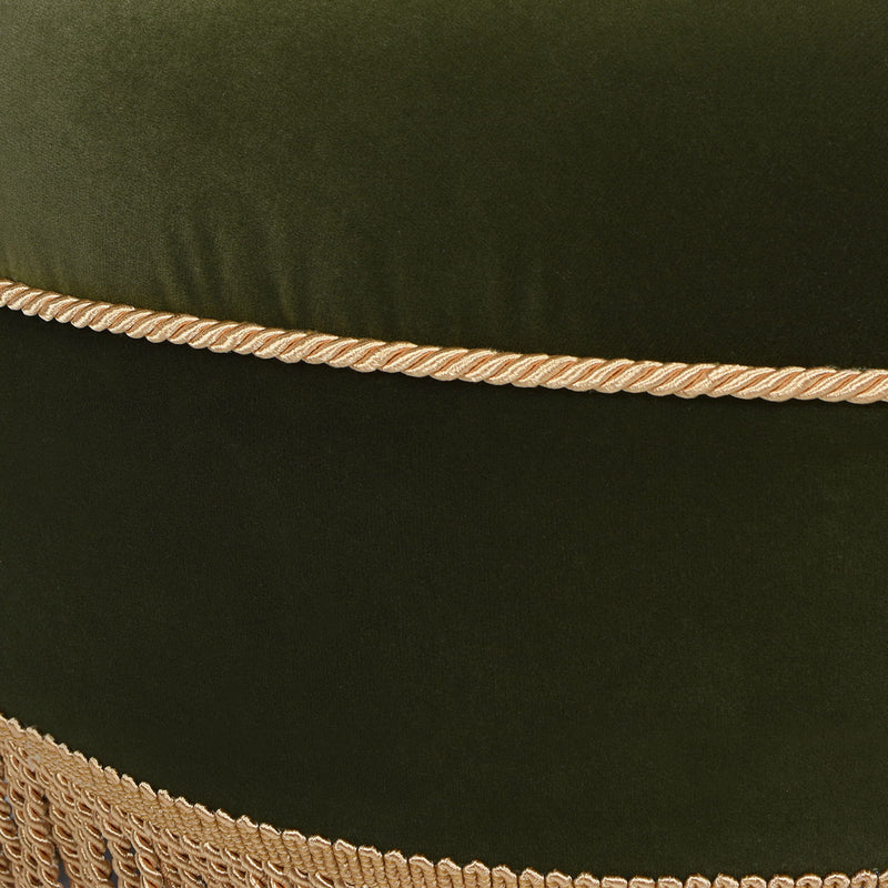 Yolanda - Round Upholstered Accent Ottoman - R&R Furniture Gallery (Fountain Valley, CA)