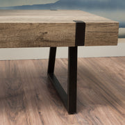 Abitha - Coffee Table With Industrial Powder Coated Metal Legs - R&R Furniture Gallery (Fountain Valley, CA)