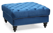 Soft charming traditional upholstered Ottoman by Glory Furniture with plush fabric and classic design, perfect for living room decor.