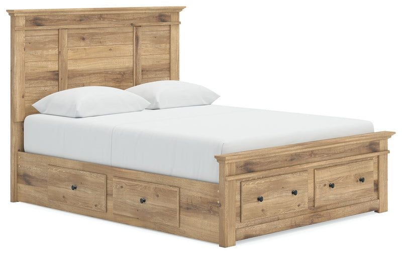 Makidern - Panel Storage Bed With Under Bed Storage Unit And Storage Footboard - R&R Furniture Gallery (Fountain Valley, CA)