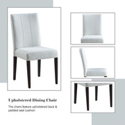 Carena - Side Chair (Set of 2) - White & Brown - R&R Furniture Gallery (Fountain Valley, CA)