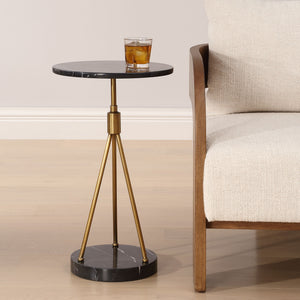 Rosston - Marble Accent Table - Black