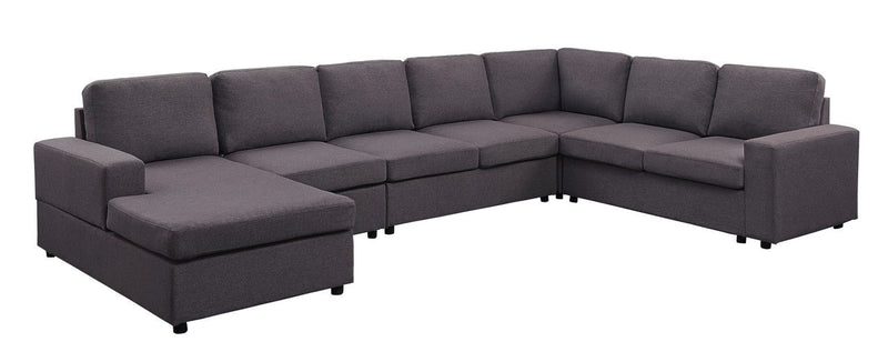 Tifton - 7 Seat Reversible Modular Sectional Sofa Chaise - R&R Furniture Gallery (Fountain Valley, CA)