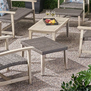 Savannah - Outdoor Wicker And Ottoman - Gray - R&R Furniture Gallery (Fountain Valley, CA)