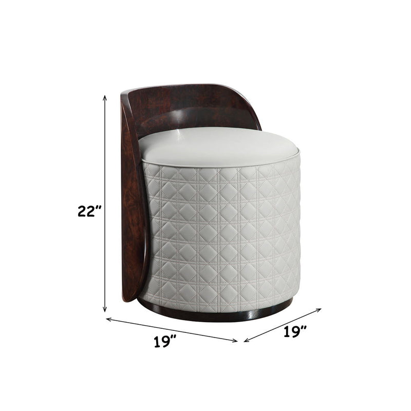 Jamonica - Vanity Stool - Gray & Dark Brown - R&R Furniture Gallery (Fountain Valley, CA)