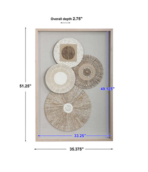 Braided Cirque - Shadow Box - Brown / White / Woodtone