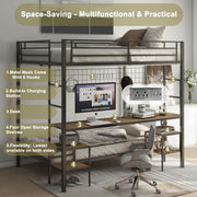 Ethan - Bunk Bed With Desk, Charging Station, Storage Shelves - R&R Furniture Gallery (Fountain Valley, CA)