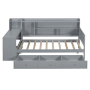 Daybed With 3 Drawers USB Ports And Desk - R&R Furniture Gallery (Fountain Valley, CA)