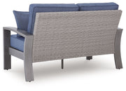Half Moon Beach - Loveseat With Cushion - Blue / Gray - R&R Furniture Gallery (Fountain Valley, CA)