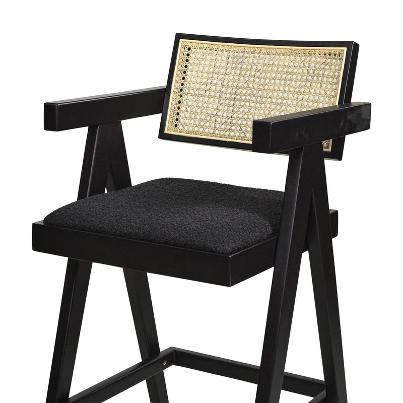 Milan - Modern Webbing Back Stool With Arms (Set of 3) - R&R Furniture Gallery (Fountain Valley, CA)