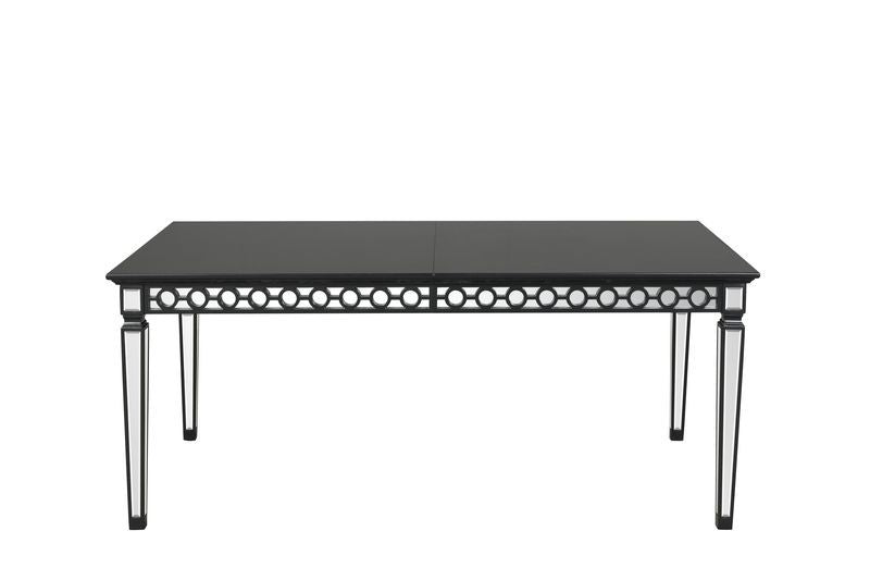 Varian II - Dining Table - Mirrored & Black - R&R Furniture Gallery (Fountain Valley, CA)