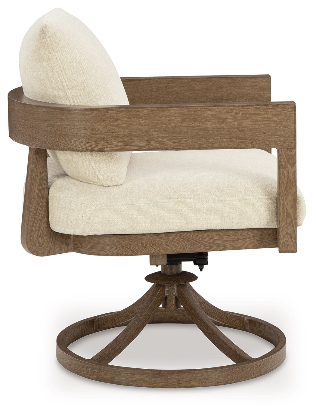 Serene Bay - Swivel Chair With Cushion (Set of 2) - Dark Brown / White - R&R Furniture Gallery (Fountain Valley, CA)