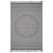 Guros - 8' X 10' Medallion Indoor / Outdoor Area Rug - Gray / White - R&R Furniture Gallery (Fountain Valley, CA)