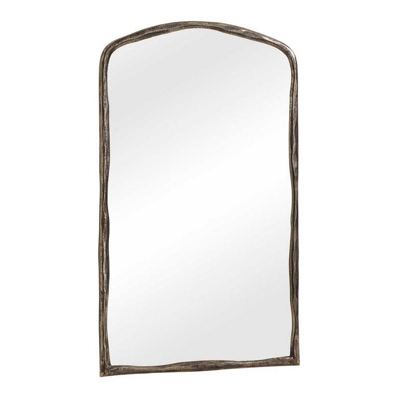 Hammered Antique - Arch Mirror - Nickel