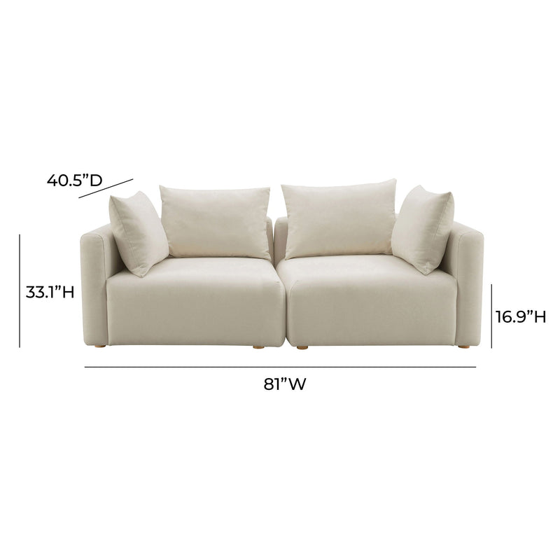 Hangover - Linen Loveseat - Cream - R&R Furniture Gallery (Fountain Valley, CA)