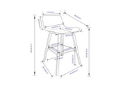 Addy - Counter Stool (Set of 2) - Distressed Brown - R&R Furniture Gallery (Fountain Valley, CA)