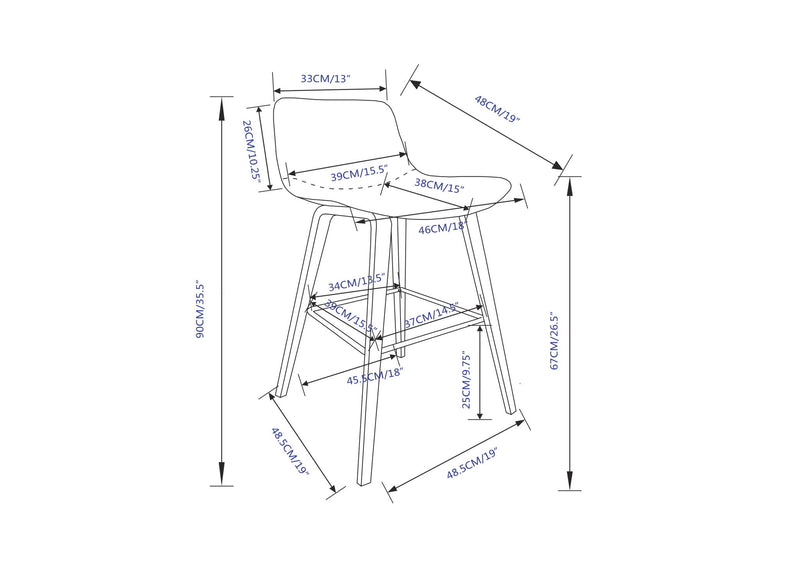 Addy - Counter Stool (Set of 2) - Distressed Brown - R&R Furniture Gallery (Fountain Valley, CA)