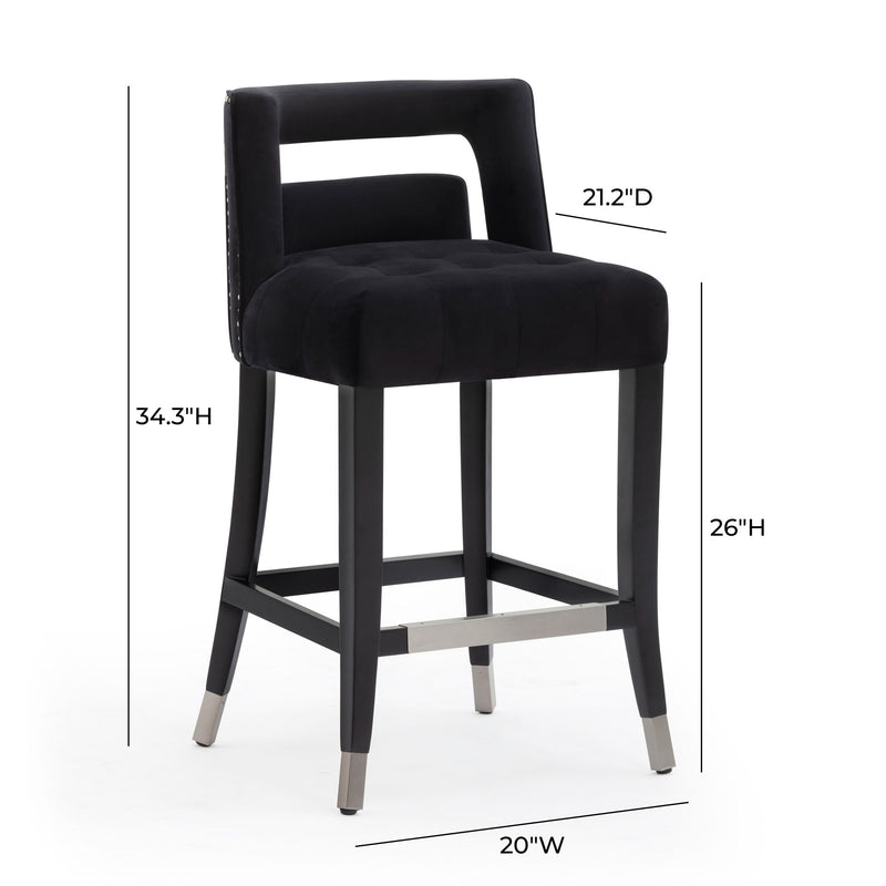 Hart - Velvet Stool - R&R Furniture Gallery (Fountain Valley, CA)