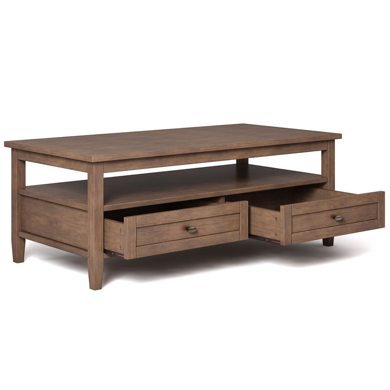 Warm Shaker - Coffee Table With Functional Storage - R&R Furniture Gallery (Fountain Valley, CA)