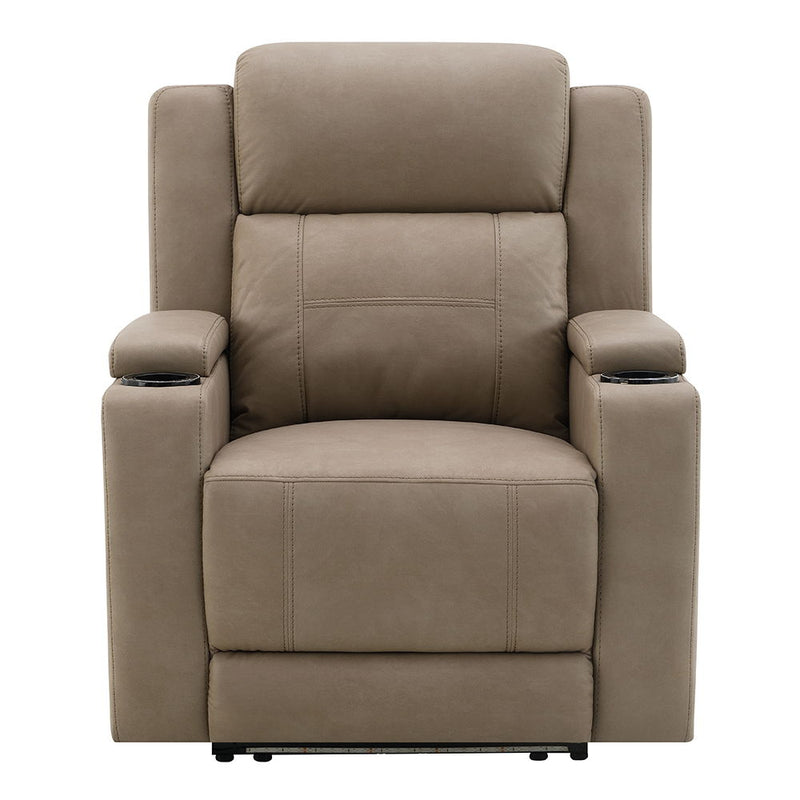 Lugo - Power Motion Recliner With Cup Holder - Camel - R&R Furniture Gallery (Fountain Valley, CA)