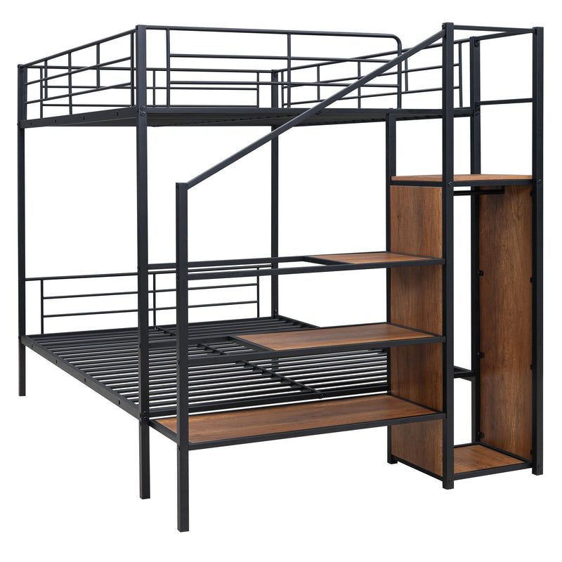 Bunk Bed With Lateral Storage Ladder And Wardrobe - R&R Furniture Gallery (Fountain Valley, CA)