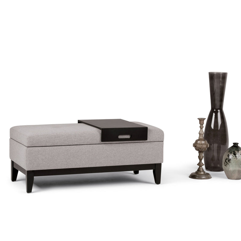 Oregon - Contemporary Storage Ottoman Bench With Tray - R&R Furniture Gallery (Fountain Valley, CA)