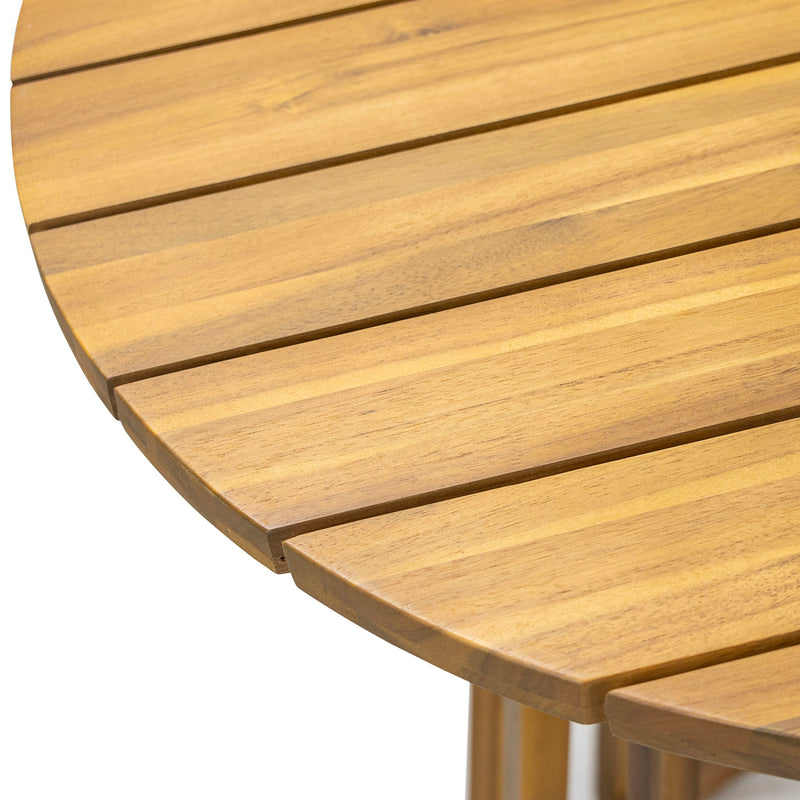 Outdoor Round Top Dining Table, Round Bistro Table - Teak - R&R Furniture Gallery (Fountain Valley, CA)