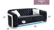 Glory Furniture Sapphire stationary sofa with plush cushions and sleek design, shown in a modern living room setting.