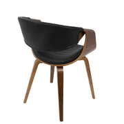 Lumi Source Symphony mid-century modern dining side chair with wooden legs and upholstered seat, stylish and comfortable for dining rooms.