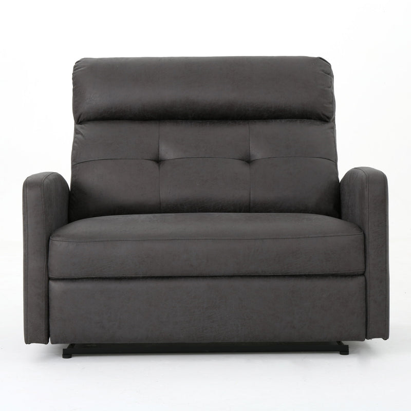 Alma - Contemporary Upholstered Loveseat Recliner - Slate - R&R Furniture Gallery (Fountain Valley, CA)