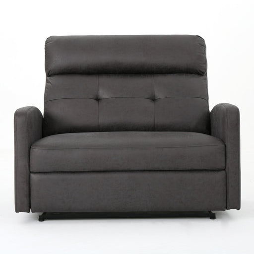 Alma - Contemporary Upholstered Loveseat Recliner - Slate - R&R Furniture Gallery (Fountain Valley, CA)
