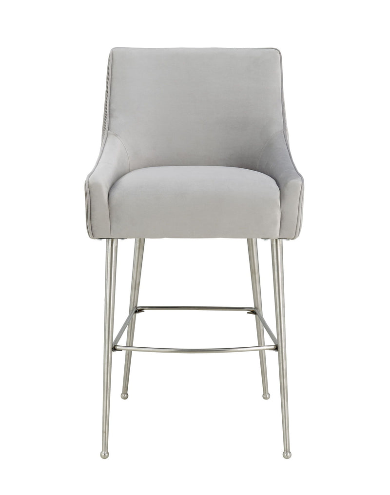 Beatrix - Pleated Velvet Stool - R&R Furniture Gallery (Fountain Valley, CA)