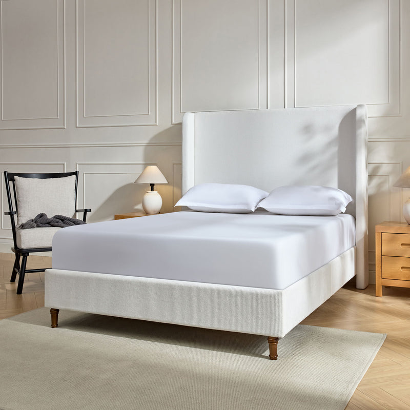 Harper - Tall Headboard Upholstered Bed / High Headboard / Elegant Simplicity / No Box Spring Needed - R&R Furniture Gallery (Fountain Valley, CA)