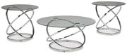 Hollynyx - Occasional Table Set (Set of 3) - Chrome Finish - R&R Furniture Gallery (Fountain Valley, CA)