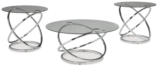 Hollynyx - Occasional Table Set (Set of 3) - Chrome Finish - R&R Furniture Gallery (Fountain Valley, CA)