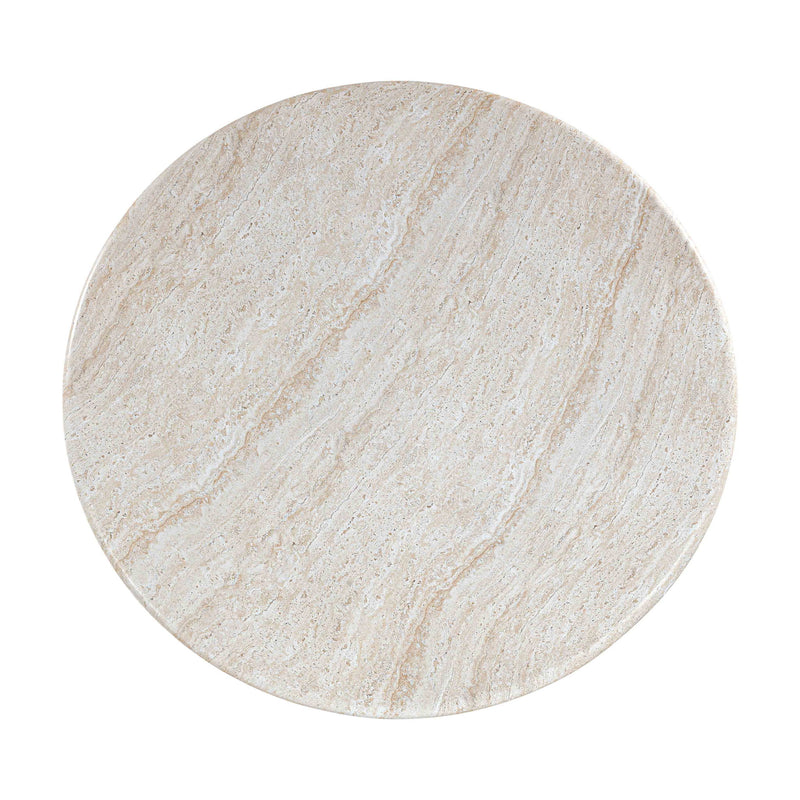 Cynthia - Concrete Indoor / Outdoor Round Dining Table - Travertine - R&R Furniture Gallery (Fountain Valley, CA)