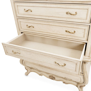 Platine de Royale - 6-Drawer Chest - Champagne - R&R Furniture Gallery (Fountain Valley, CA)