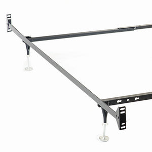 Renee - Twin / Full Bed Frame With Reinforced Center Beam And Bolt-On Construction - Black